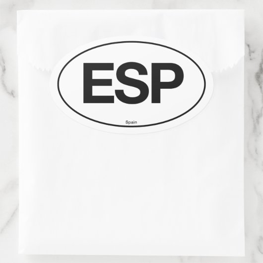Spanje Ovaal Ovale Sticker (Tas)