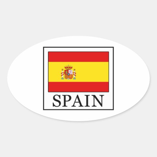 Spanje Ovale Sticker (Voorkant)