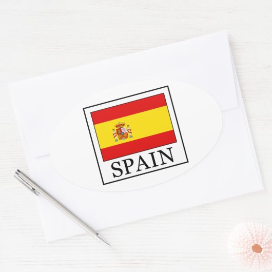 Spanje Ovale Sticker (Envelop)