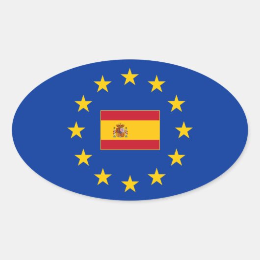 Spanje Ovale Sticker (Voorkant)