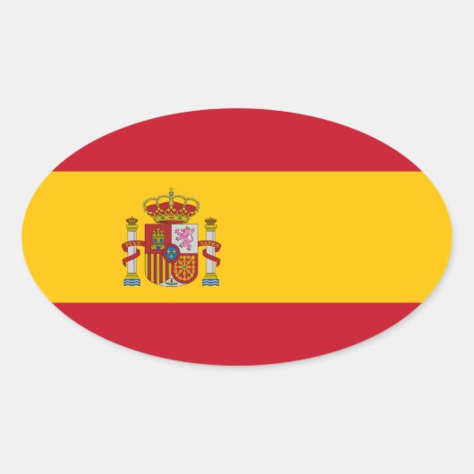 Spanje Ovale Sticker (Voorkant)