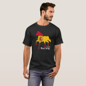 Spanje, Paard, Spaanse vlag & ik hou van hardlopen T-shirt (Voorkant volledig)