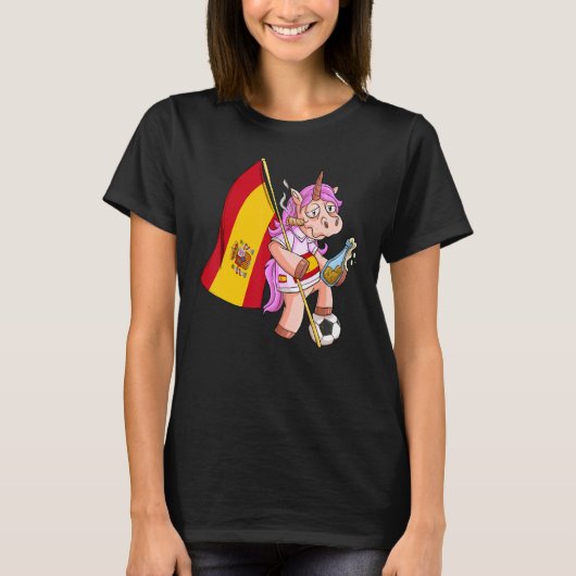 Spanje partij unicorn t-shirt (Voorkant)