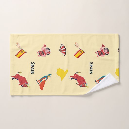Spanje patroon op crème handdoek (Handdoek)