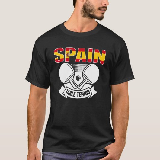 Spanje pingpong Spaans team voor tafeltennis T-shirt (Voorkant)
