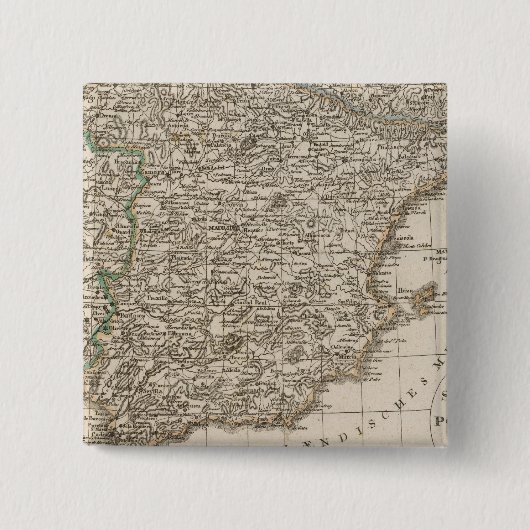 Spanje, Portugal 4 Vierkante Button 5,1 Cm (Voorkant)