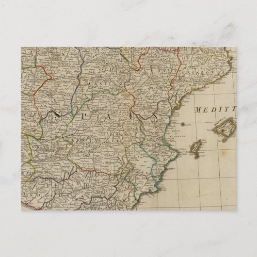 Spanje, Portugal Briefkaart (Voorkant)