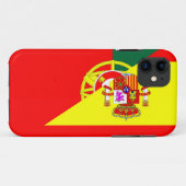 spanje portugal buurlanden halve vlag Case-Mate iPhone case (Achterkant (horizontaal))