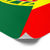 spanje portugal buurlanden halve vlag poster (Hoek)