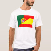 spanje portugal buurlanden halve vlag t-shirt (Voorkant)