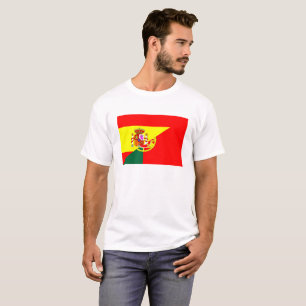 spanje portugal buurlanden halve vlag t-shirt