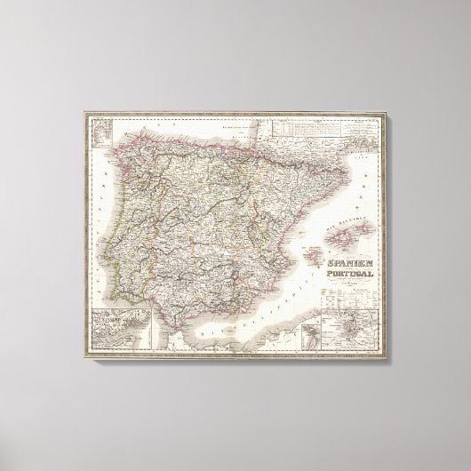 Spanje, Portugal Canvas Afdruk (Voorkant)
