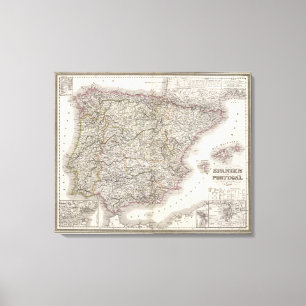 Spanje, Portugal Canvas Afdruk