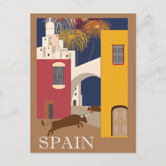 Spanje Poster Briefkaart (Voorkant)