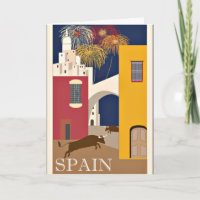 Spanje - Poster voor reizen met Vintage