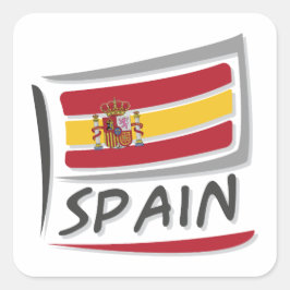 Spanje Pride X Vlag Vierkante Sticker