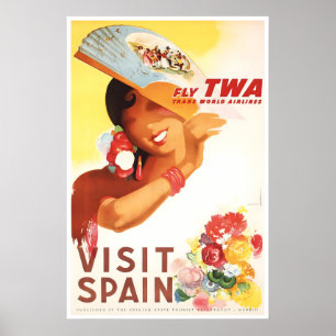 Spanje Print Spaanse Kunst TWA Reisposter