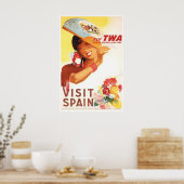 Spanje Print Spaanse Kunst TWA Reisposter (Keuken)