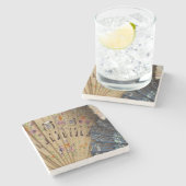 Spanje, provincie Cadiz, Sevilla. Historische kers Stenen Onderzetter (Zijkant)