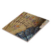 Spanje, provincie Cadiz, Sevilla. Historische kers Tegeltje (Zijkant)