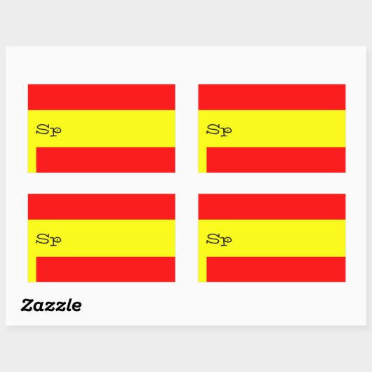 SPANJE RECHTHOEKIGE STICKER (Vel)