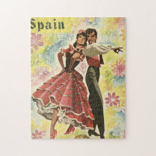  Spanje Reisposter, Flamenco Dansers Legpuzzel