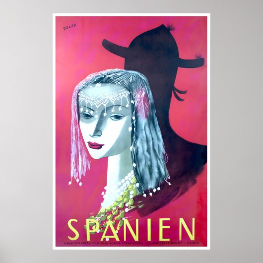Spanje Reisposter Spaanse Print Henri Jacques (Voorkant)