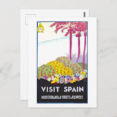  Spanje Reizen Poster Briefkaart (Voorkant / Achterkant)