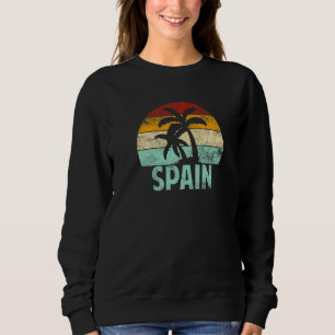 Spanje Retro Palm Tree Sunset Souvenir Vaca Trui