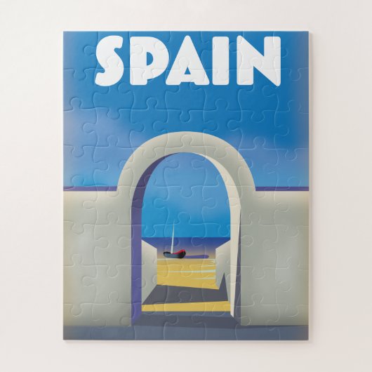 Spanje Retro Vacation art Legpuzzel (Verticaal)