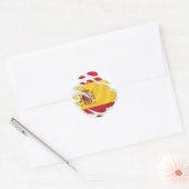 Spanje Ripped Flag Classic Round Sticker (Envelop)