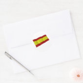 spanje ronde sticker (Envelop)