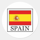 Spanje Ronde Sticker (Voorkant)