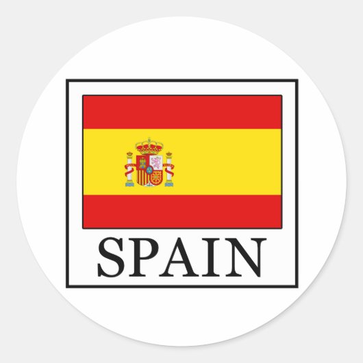 Spanje Ronde Sticker (Voorkant)