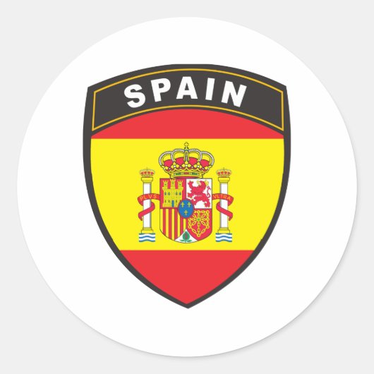 Spanje Ronde Sticker (Voorkant)