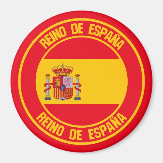 Spanje Round Emblem Magneet (Voorkant)