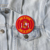 Spanje Round Emblem Ronde Button 7,6 Cm (In situ)