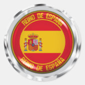 Spanje Round Emblem Ronde Sticker (Voorkant)