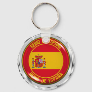 Spanje Round Emblem Sleutelhanger