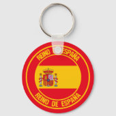 Spanje Round Emblem Sleutelhanger (Voorkant)