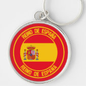 Spanje Round Emblem Sleutelhanger (Voorkant)