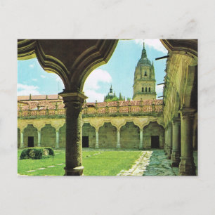 Spanje, Salamanca, Schools Yard, kathedraal Briefkaart