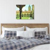 Spanje, Salamanca, Schoolterrein, Kathedraal Canvas Afdruk (Insitu (Slaapkamer))