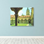 Spanje, Salamanca, Schoolterrein, Kathedraal Canvas Afdruk (Insitu (Houten vloer))