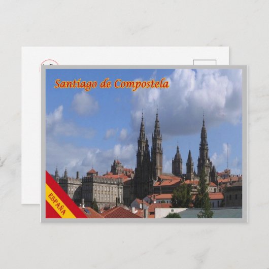 Spanje - Santiago de Compostela - Briefkaart (Voorkant / Achterkant)