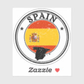 Spanje Seal Sticker Ronde Vlag voor Laptop Boek (Vel)