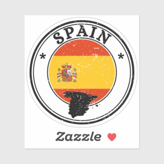 Spanje Seal Sticker Ronde Vlag voor Laptop Boek (Vel)