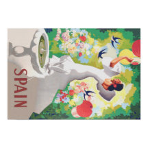 Spanje Senorita Birds Flowers Fiesta Garden