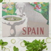 Spanje Senorita Birds Flowers Fiesta Garden Theedoek (Gevouwen)