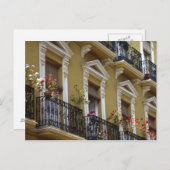 Spanje, Sevilla, Andalusië en Geraniums hangen ove Briefkaart (Voorkant / Achterkant)